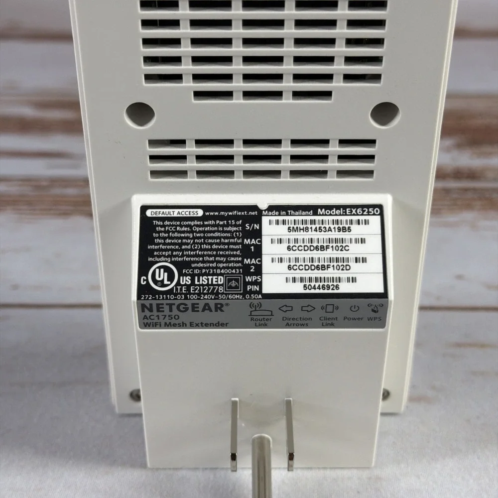 NETGEAR AC1750 EX6250 Mesh WiFi Range Extender Dual Band Booster Used Notes - Picture 4 of 6